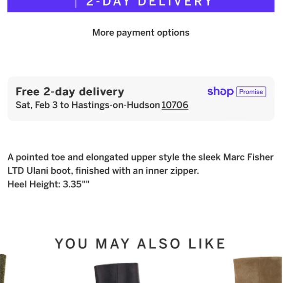 Marc Fisher Ulani Heeled Bootie in Ivory Leather - Picture 7 of 7